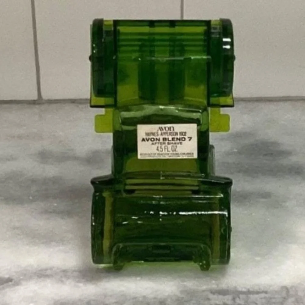 Avon Windjammer Aftershave‎ Bottle, 5 Fluid Ounces, Vintage Green Glassware